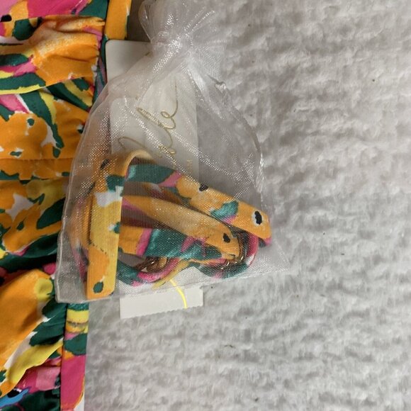 Anne Cole One-Piece Swimsuit Women 6 Multicolor Floral Stretch Twist-Front S9436 - Picture 2 of 9